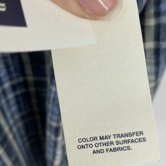 Gap Slim Fit Worn Look Blue Plaid - Picture 9 of 9